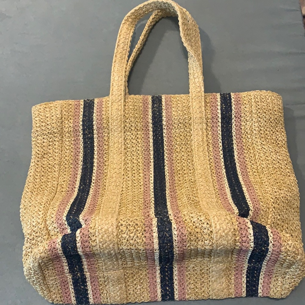 Loft straw tote